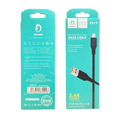 کابل شارژ USB به لایتنینگ DENMEN مدل DO1V