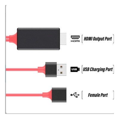 کابل تبدیل HDMI به USB-C / Microusb / لایتنینگ مدل A5611 طول 1 متر