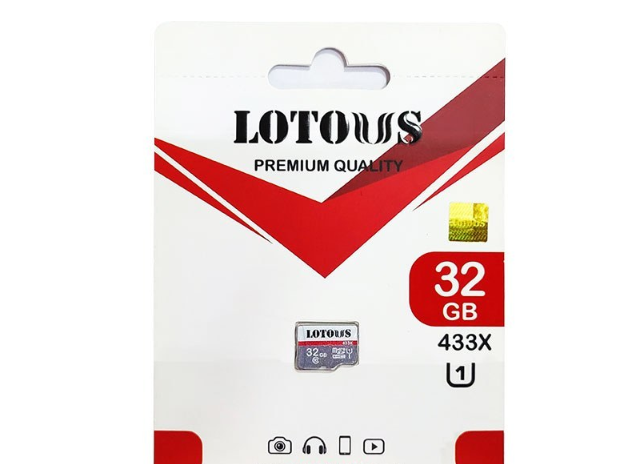 کارت حافظه میکرو 32 گیگ microSDHC لوتوس 433X U1 A1 V10 سرعت 80MBps